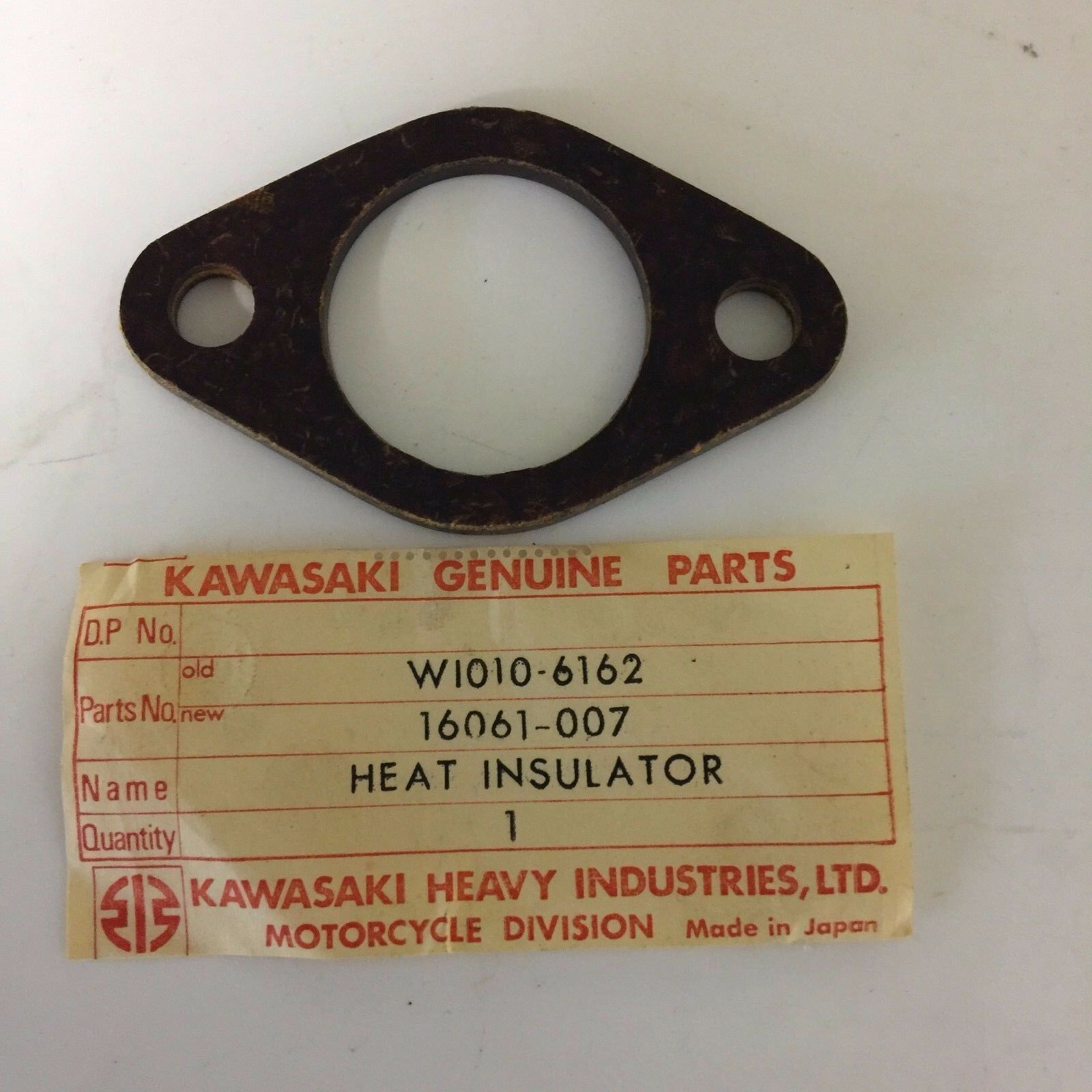 Kawasaki,NOS,OEM,NEW, 16061-007 , INSULATOR HEAT , kexh1