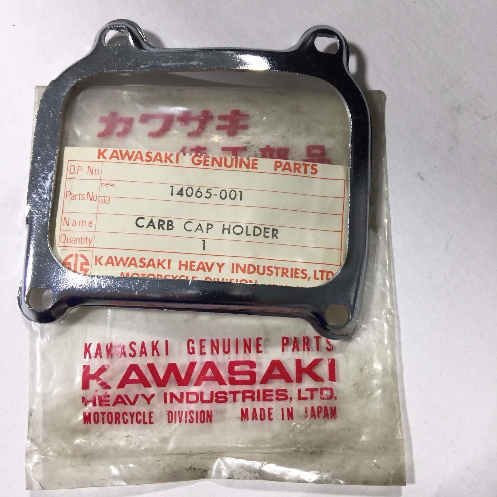 Kawasaki,NOS,OEM,NEW, 14065-001 HOLDER-CARBURETOR CAP , k int1