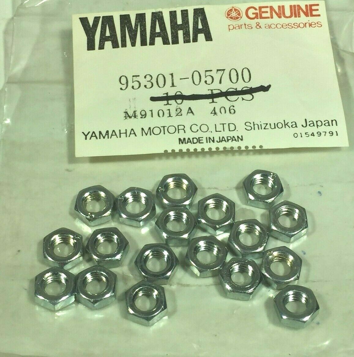 Yamaha 95301-05700-00 Superseded by 95317-05700-00 - NUT,HEXAGON SMALL , n2