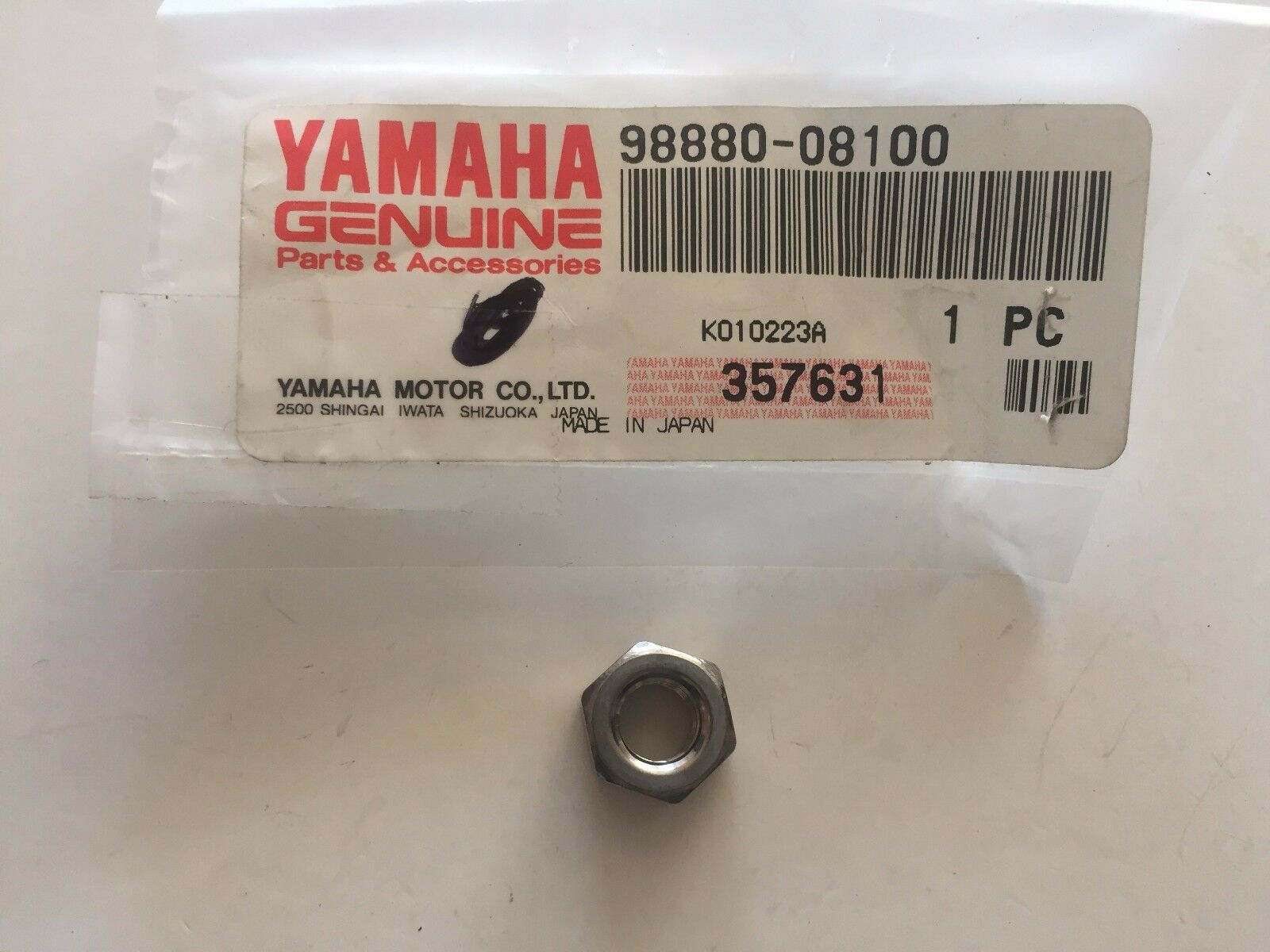 yamaha , Nut 98880-08100-00 , 99780-08600-00 , n2