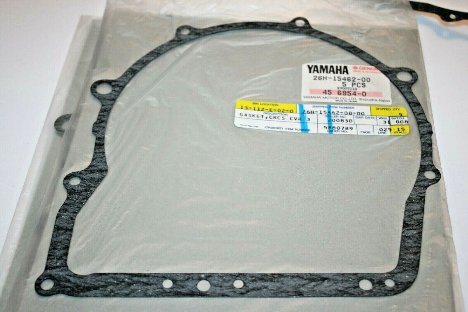 Yamaha 26H-15462-00-00 Superseded by 3JP-15462-01-00 - GASKET,CRCS COVER3 ,g12