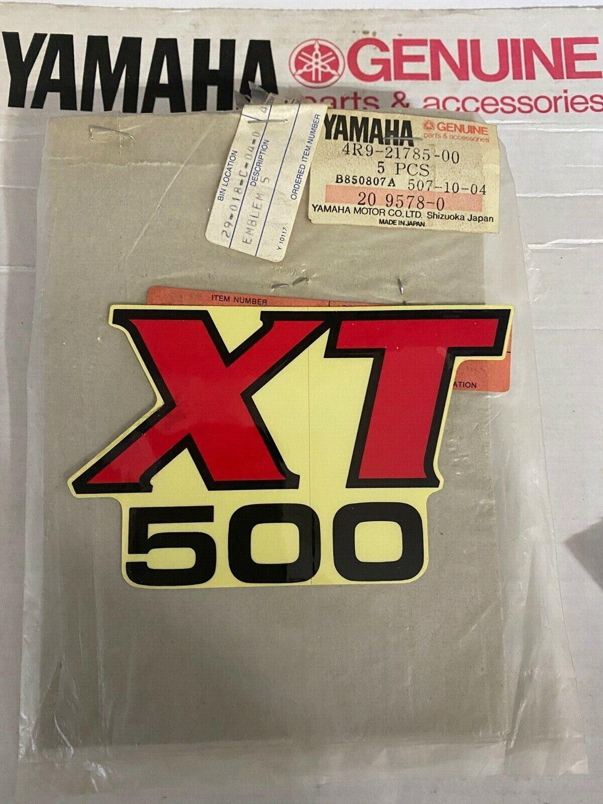 Genuine Yamaha ,OEM,NOS,4R9-21785-00, EMBLEM 5 , XT500 , emb1