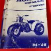 Honda 84 - 85, ATC200M, Shop Manual ,pre-owned ,  hman