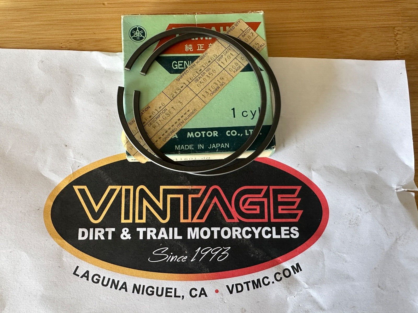 YAMAHA ,OEM,NOS, 2X5-11601-30, PISTON RINGSET 3RD, 1979 YZ400, ring11