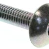 Metal screw with a wide rounded pan head and a hex socket drive, shown in close-up against a white background.