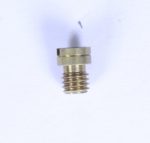 s-l500 Small brass threaded adapter with two hex spacers on a white background.