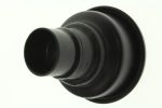 s-l500 Close-up of a black cylindrical eyepiece or optical tube against a pale background, shown in profile